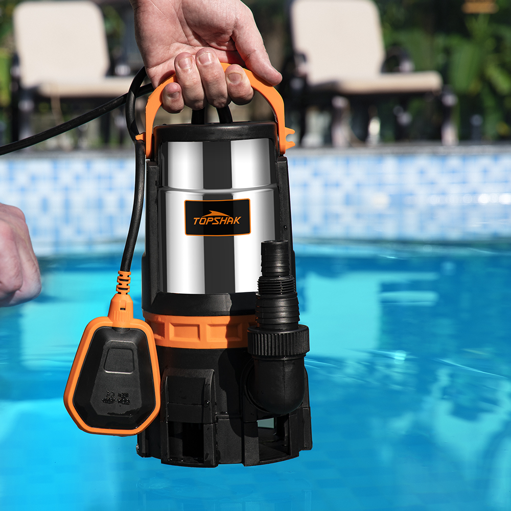 Find TOPSHAK TS WP1 Sewage Pump 1020n 20000l/h Stainless Steel Submersible Clean/Dirty Water Pump for Swimming Pool Tub and Garden Irrigation and Long 32ft Cable for Sale on Gipsybee.com with cryptocurrencies