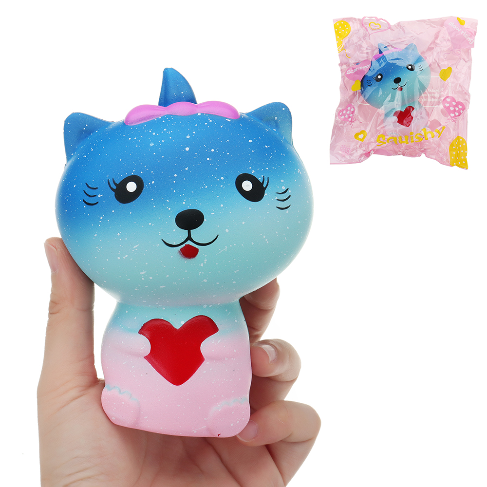 

Galaxy Кот Squishy 13 * 9 * 7CM медленно растет с подарком коллекции упаковки Soft Toy