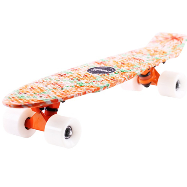 

EC-FLGP04 Orange Peony Skateboard Non-Slip Flying Fish Skateboard Longboard