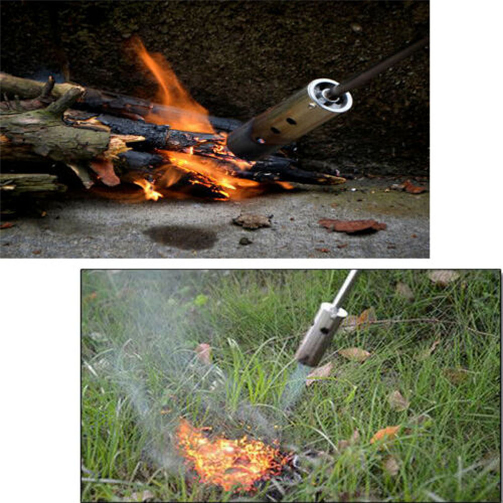 Weed killer butane gas torch grass shrub garden fire burner extendible