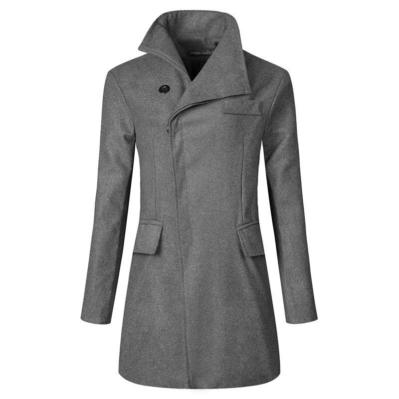 

Mens Mid-long Slim Fashion Single-breasted Trench Coats