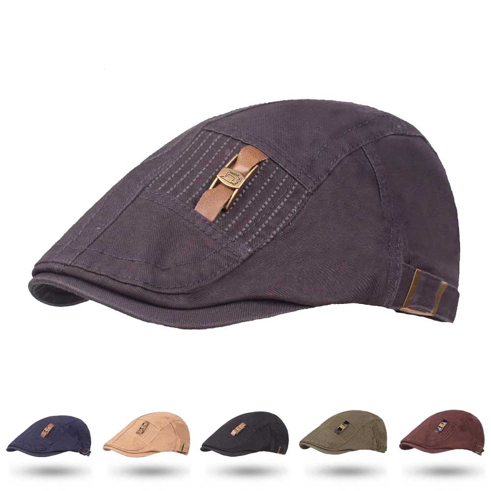 

Plus Size Cotton Beret Hat Men Women Winter Adjustable Painter Newsboy Caps
