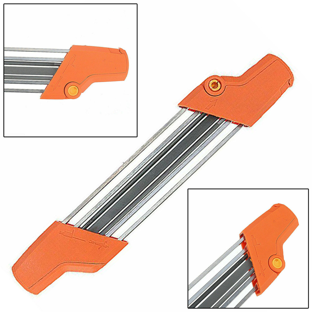 

Оранжевый 2 в 1 Легкая цепная пила для заточки цепей Металлический напильник Быстрая цепная пила для заточки 4,0 мм