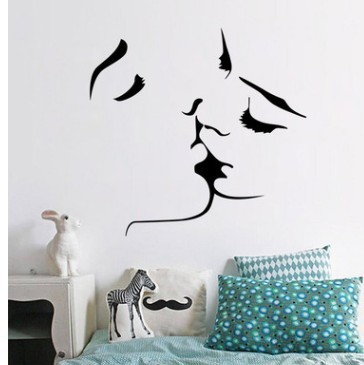 

Kissing Men And Women Generation Carved European And American Rumors Wall Stickers English Poetry Bedroom Living Room Background Decoration Mu1334