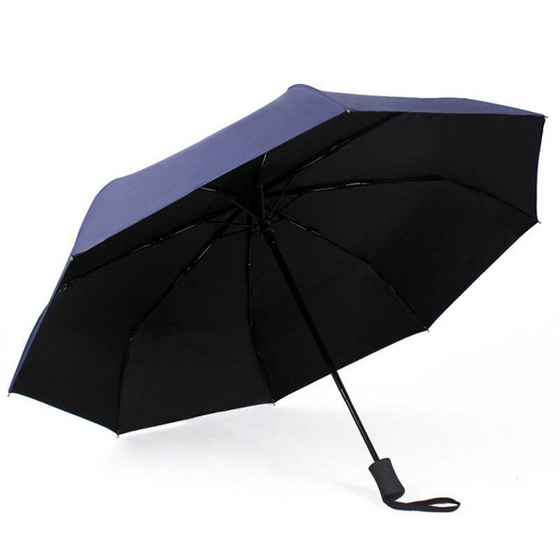 

1шт полностью автоматический черный резиновый зонт складной мужской бизнес зонтики