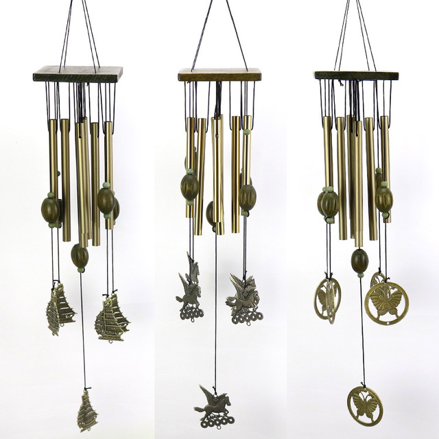 

Solid Wood Bronze Wind Chimes Metal Multi-tube Anti-rust Wind Chime Extra Large Lucky Door Shop Temple Home Creative Ornaments