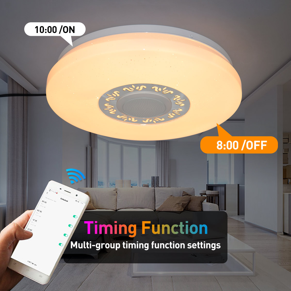 Find 34CM RGB LED Music Ceiling Lights Home lighting APP bluetooth Light Bedroom Lamps Smart Ceiling Lamp+Remote Control for Sale on Gipsybee.com with cryptocurrencies