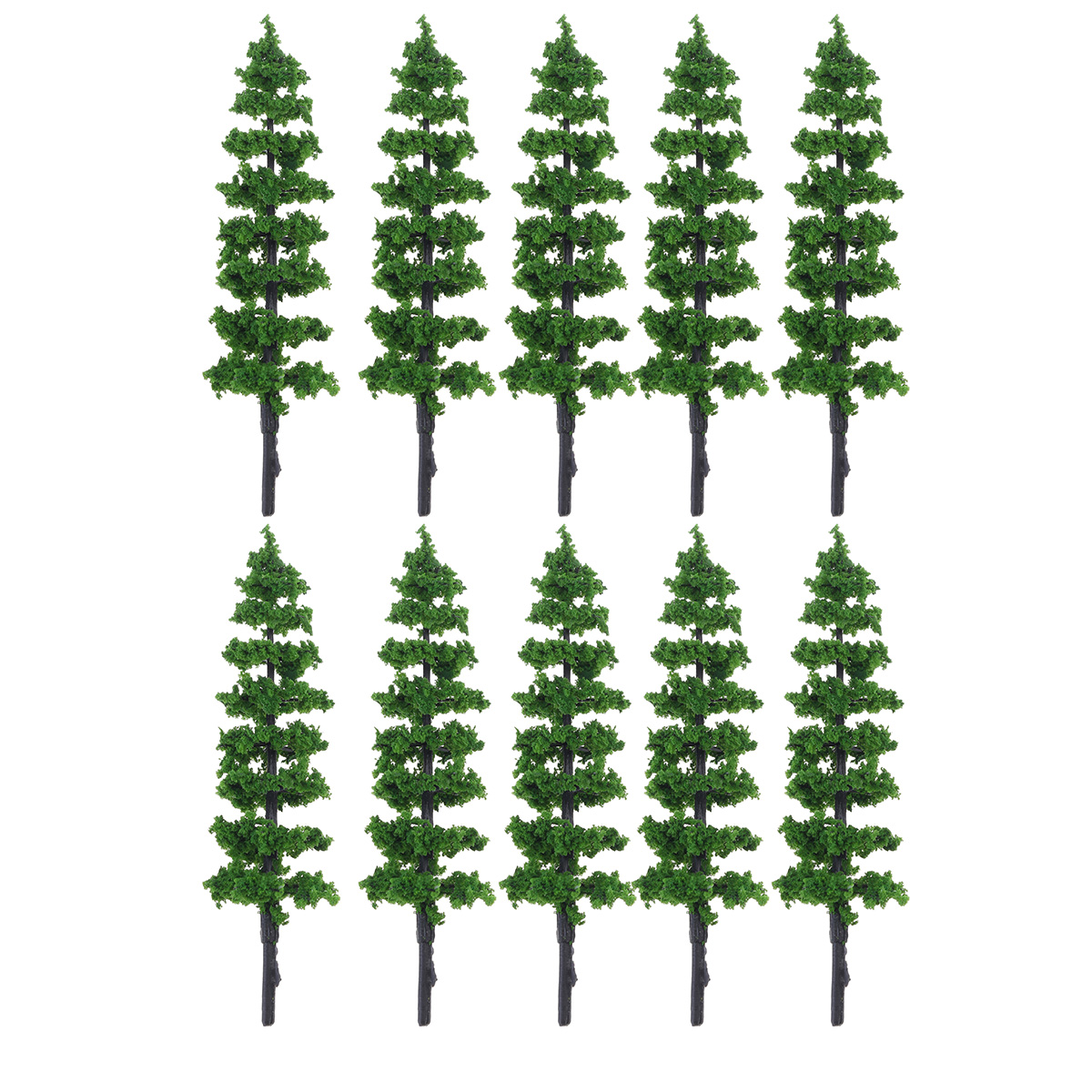 10Pcs Miniature Pine Trees Model Train Garden Park Wargame Scenery Lay ...