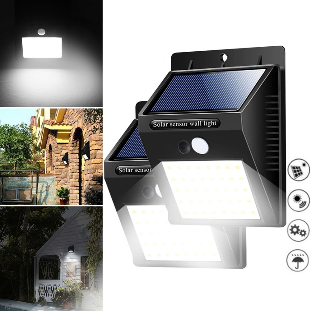 

40 LED Solar Power Light PIR Motion Sensor Security Outdoor Garden Waterproof Wall Lamp