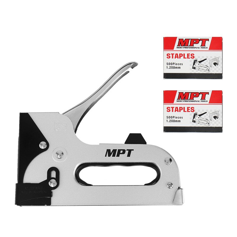 

MPT MHI03001 Staple Ногти Пистолет-пулеметчик степлера Набор с 1000pcs 1.2x8mm Staples