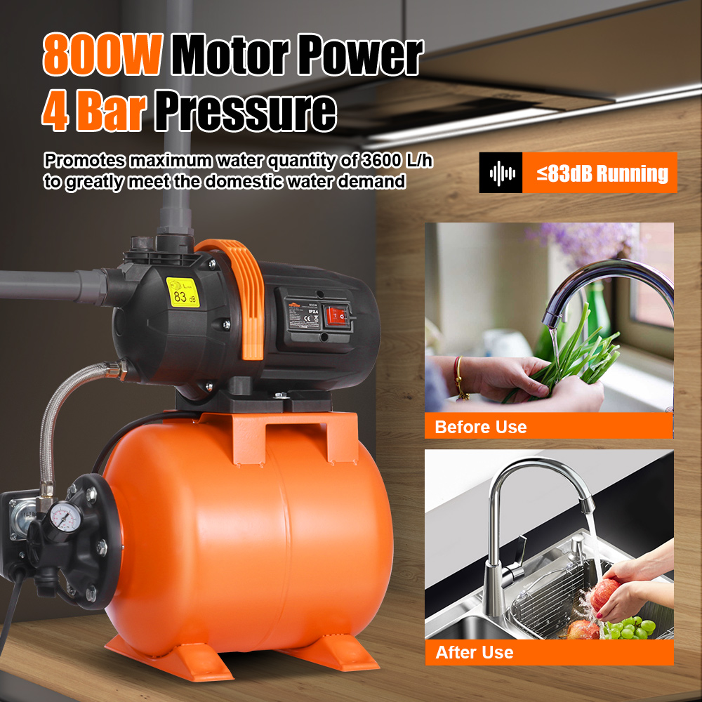 Find TOPSHAK TS WP3 Domestic Water Pump 800W Pressure Pump 3600 L/h Water Pressure Booster Pump Unit Household Booster Pump Connector with Manometer for Sale on Gipsybee.com with cryptocurrencies