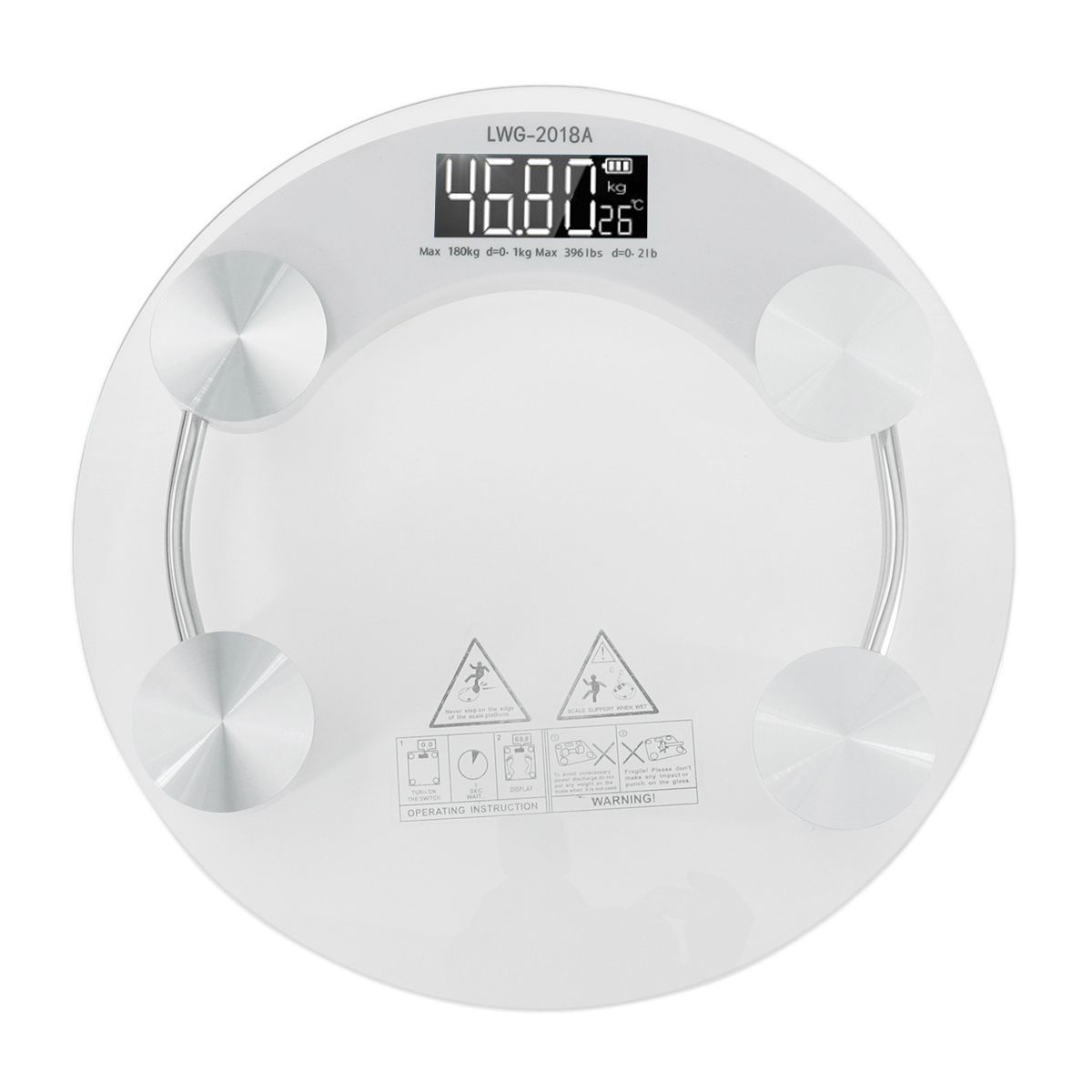 

Digital Body Scale 180KG LCD Glass Weight Electronic Scales
