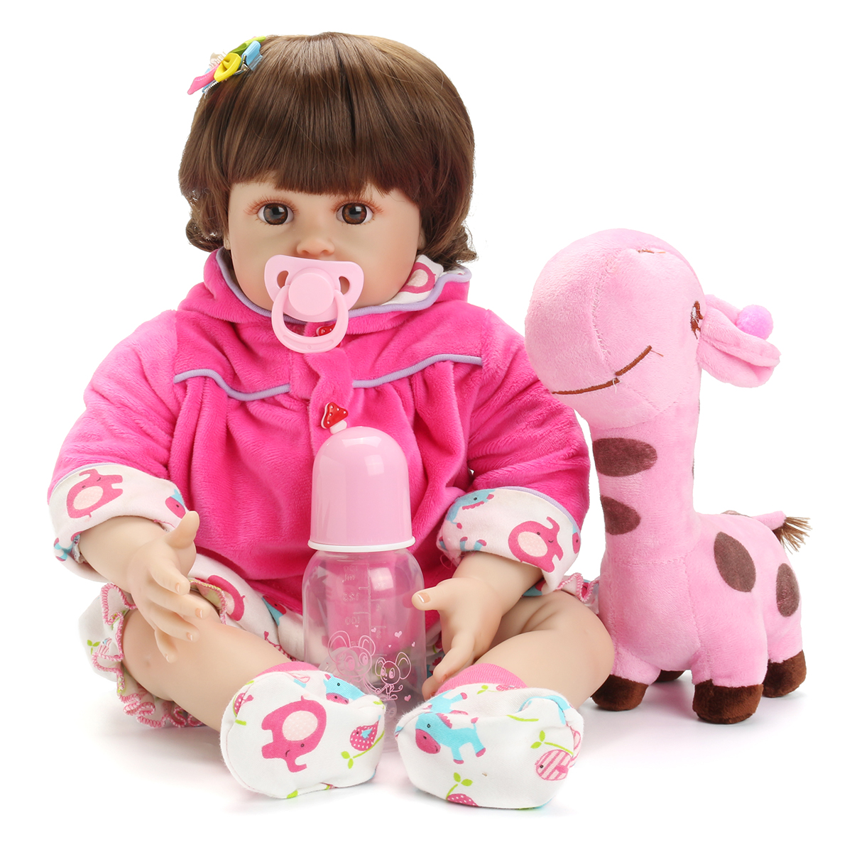 

NPK Doll 22'' Reborn Silicone Handmade Lifelike Realistic Newborn Baby Toy For Girls Birthday