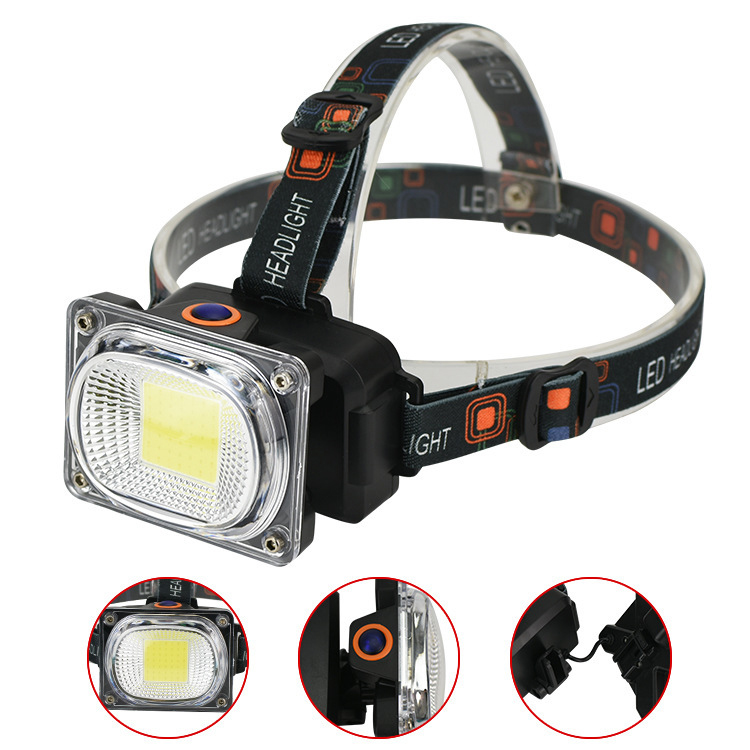 

XANES® SYT002 850LM COB Headlamp 3 Modes Night Warning Light Camping Hunting Portable Emergency Lantern 18650