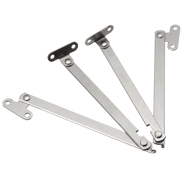 

2pcs Zinc Plated Steel Folding Door Cabinet Stays Hinge Portal Bracing