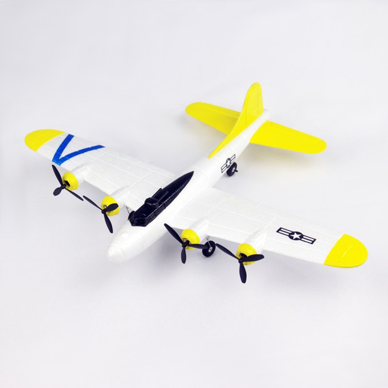 Flybear FXB17 465mm Wingspan 2.4Ghz 2CH Radio Control Airplane RTF with Mode 2 Transmitter Battery RC Plane Aircraft Trainer Outdoor Toy