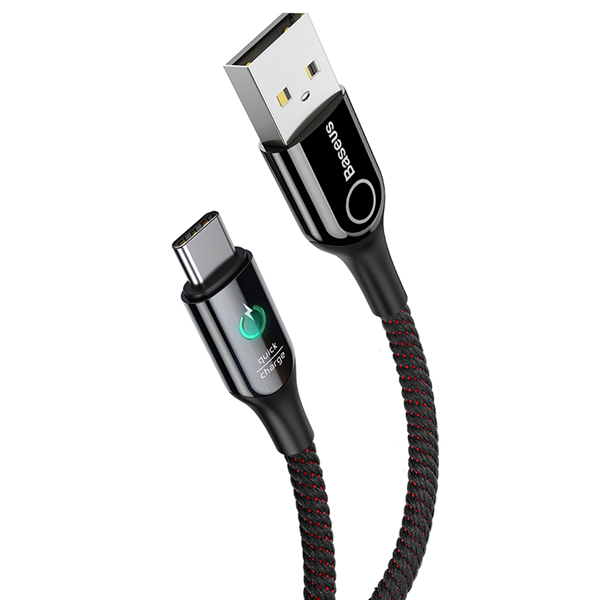 

Baseus 18W Intelligent Power Off QC3.0 3A Type C Indicator Fast Charging Data Cable 1M
