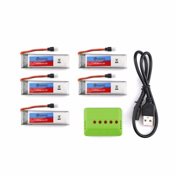 

Eachine E50 E50S RC Quadcopter Spare Parts 5Pcs 3.7V 500MAH 20C Battery And 1 to 5 Charger