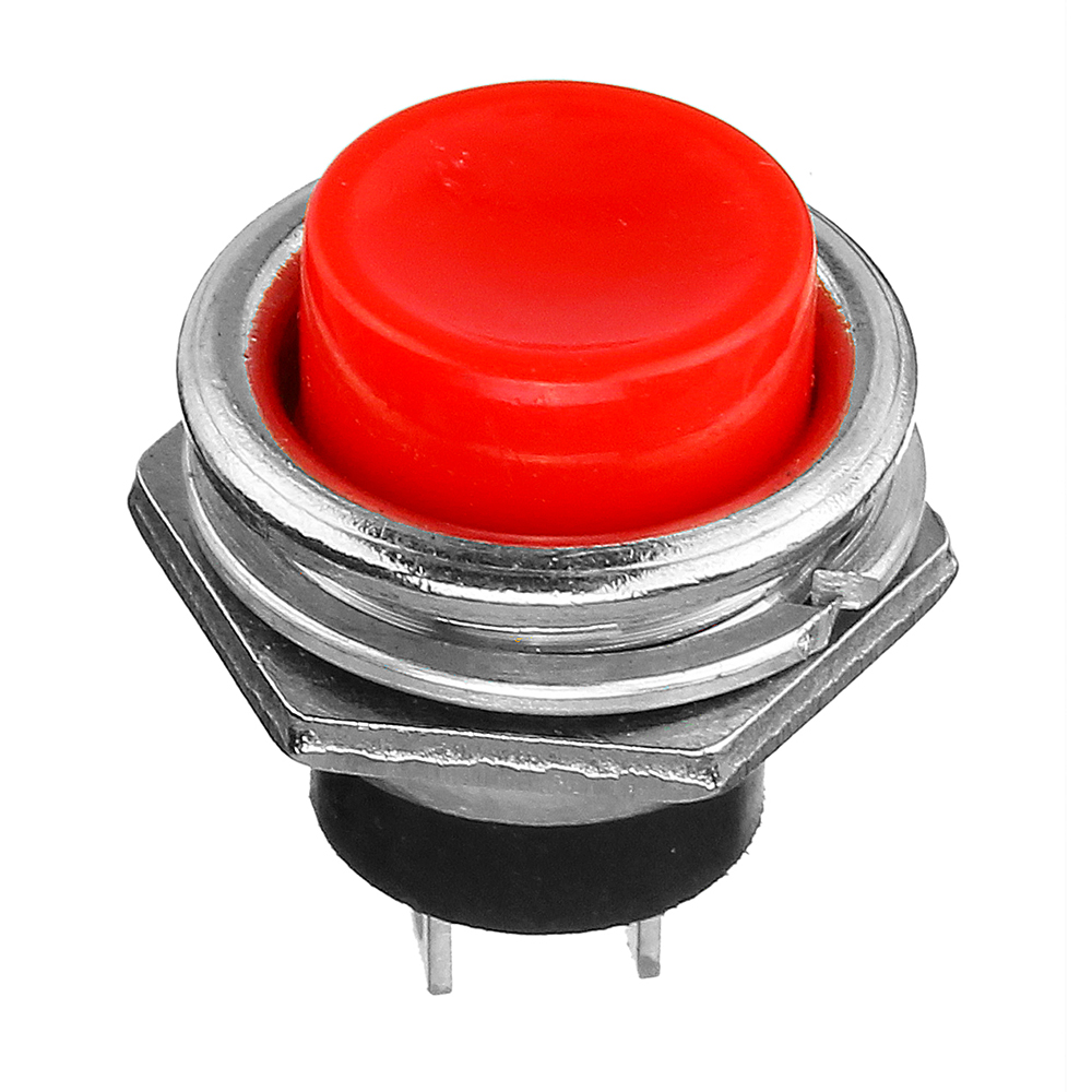

2Pcs 3A 125V Мгновенный кнопочный переключатель OFF-ON Рог красный пластик
