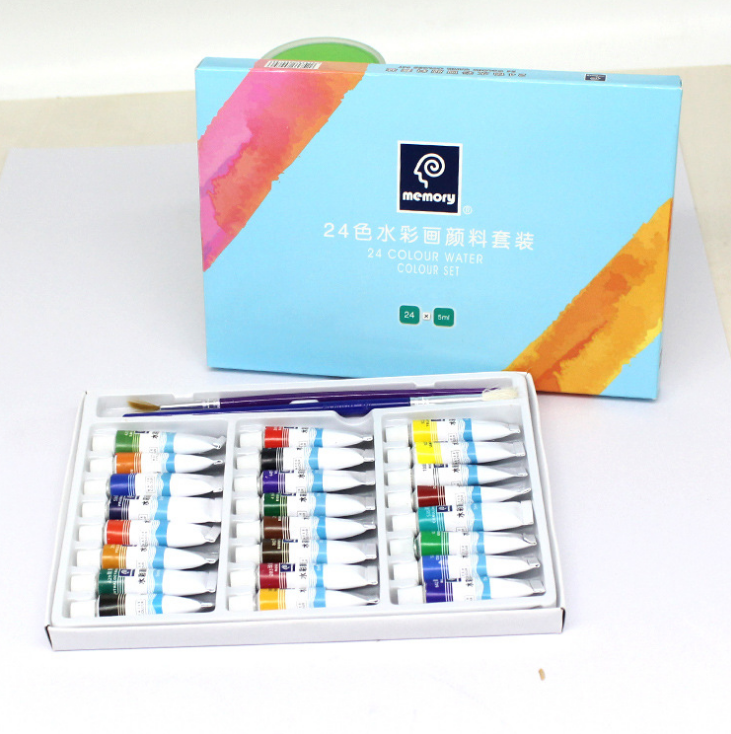 Memory Water Color Painting Pigment 12/24 Colors Watercolor Paint Set Art Painting Drawing Pigments Profesional Art Painting Tools—1