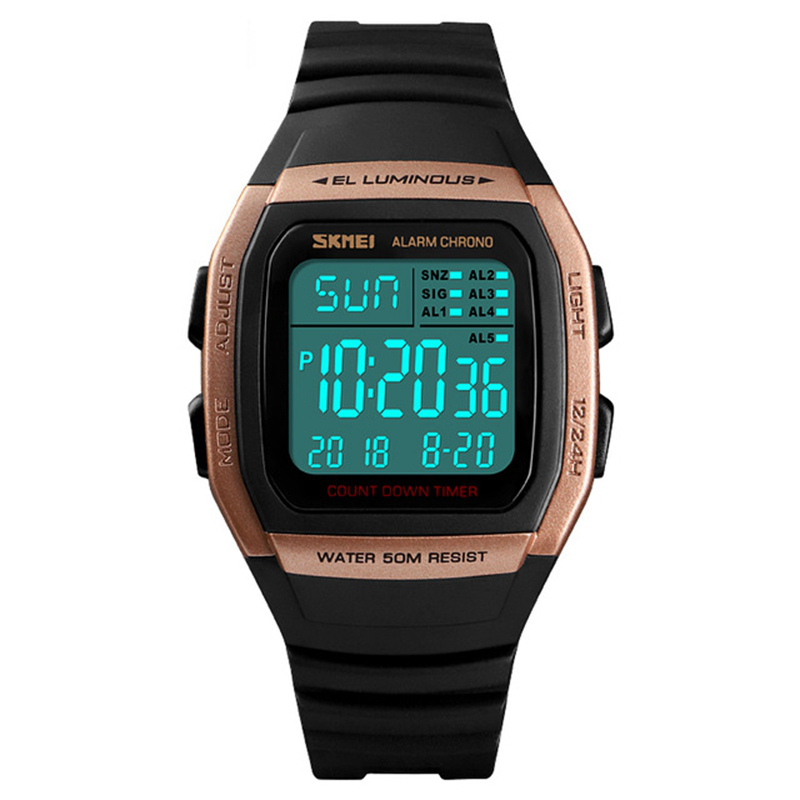 

SKMEI 1278 50m Waterproof LED Date Luminous Digital Watch