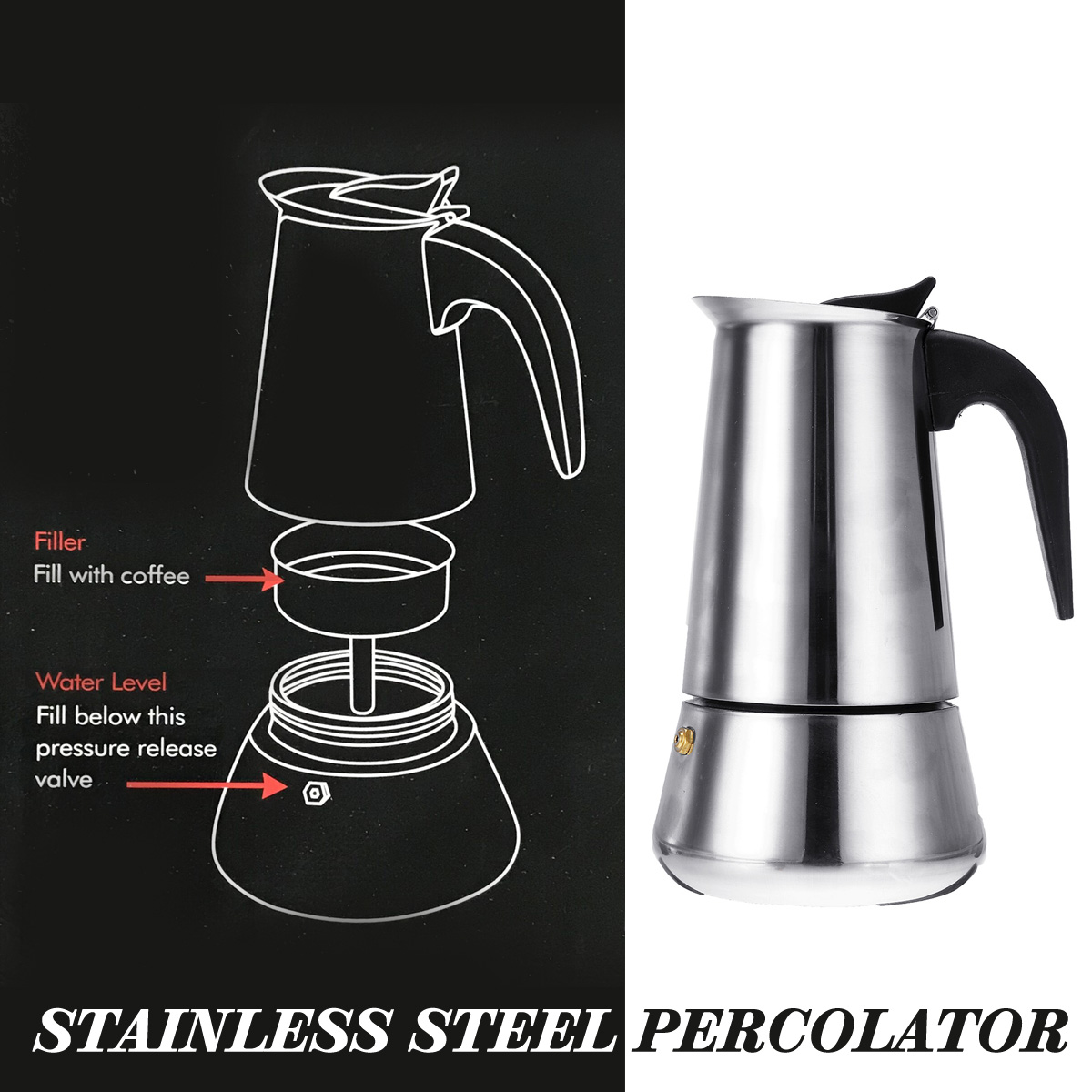 220V 500W 450ml Portable Coffee Espresso Pot Maker & Electric Stove Home Kitchen Tools 17