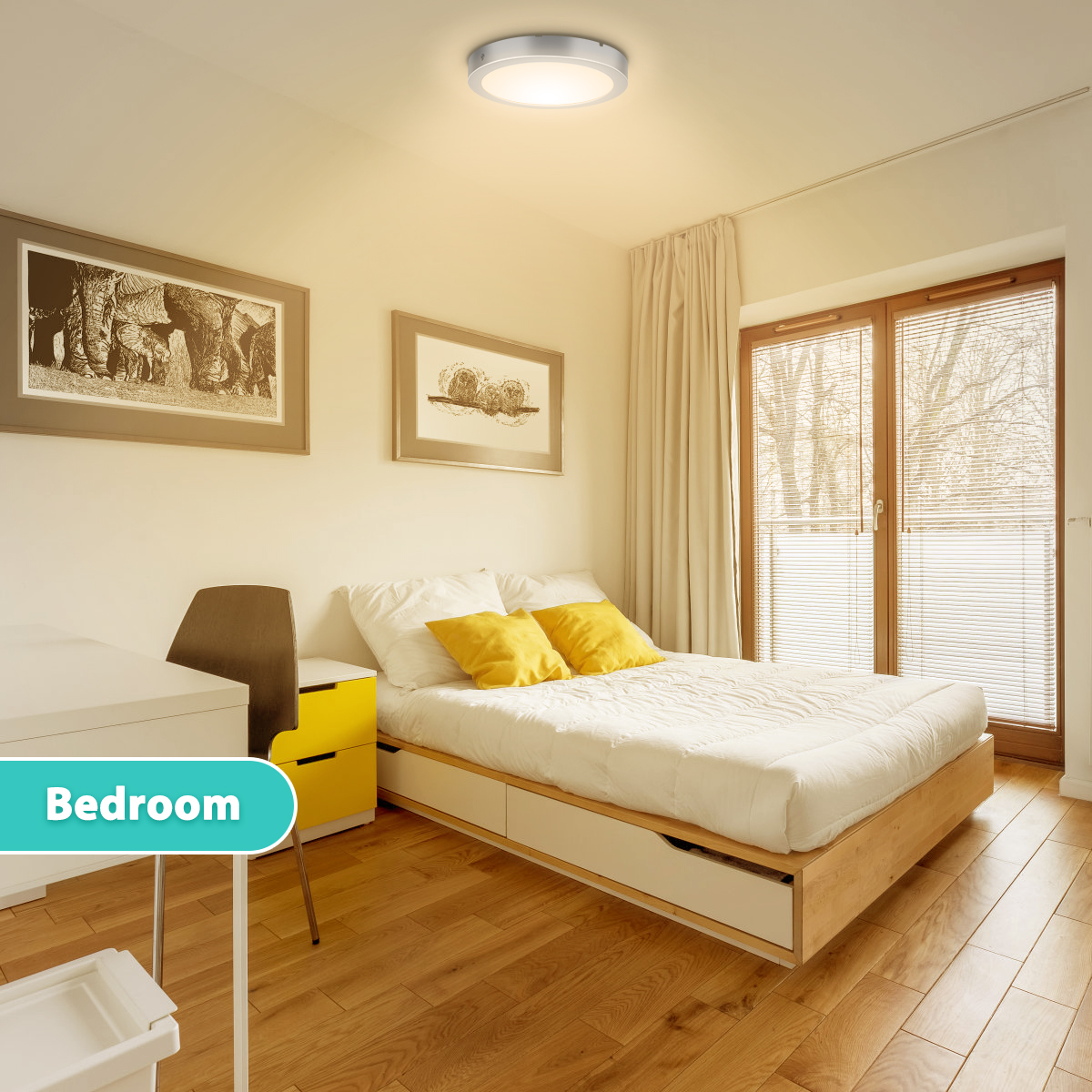Find Elfeland AC85-265V 18W 3000K LED Ceiling Lights IP54 Waterproof Indoor Living Room Bedroom Lamp for Sale on Gipsybee.com with cryptocurrencies