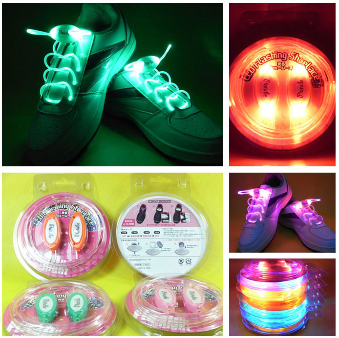 4 Mode LED Glowing Shoelaces Flash Night Light Shoelaces Shoe Strap Outdoor Dance Party Supplies
