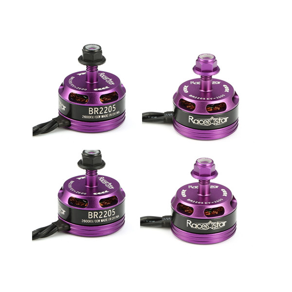 

4X Racerstar Racing Edition 2205 BR2205 2600KV 2-4S Brushless Motor Purple For 210 X220 250 280 for RC Drone