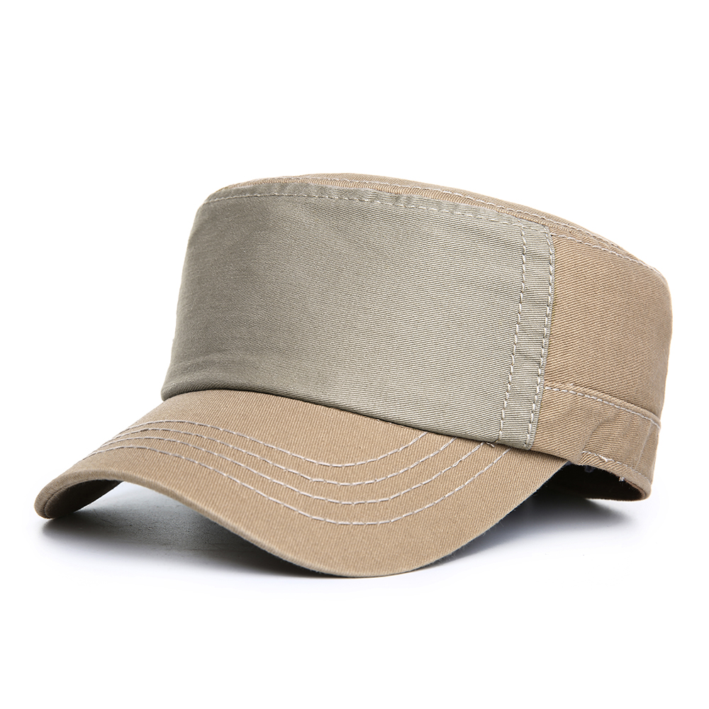 

Flat Top Hat Outdoor Sunscreen Military Army Peaked Dad Cap