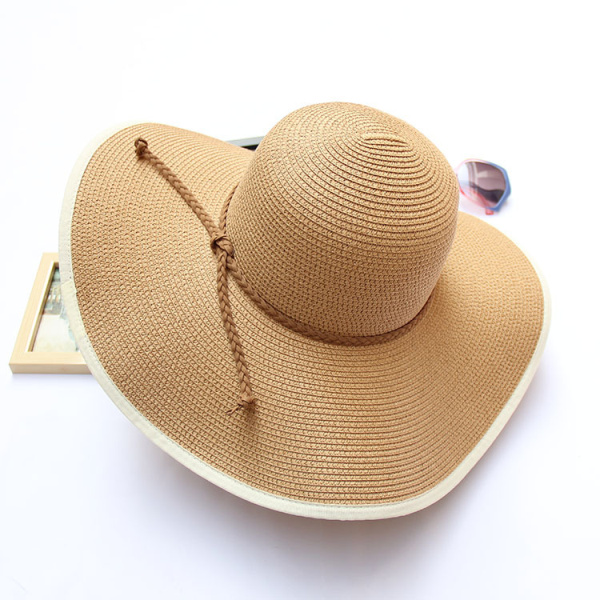 

Женское Летний широкий ячменный ковш Straw Шапка На открытом воздухе Travel Sunshade Visor Пляжный Шапка
