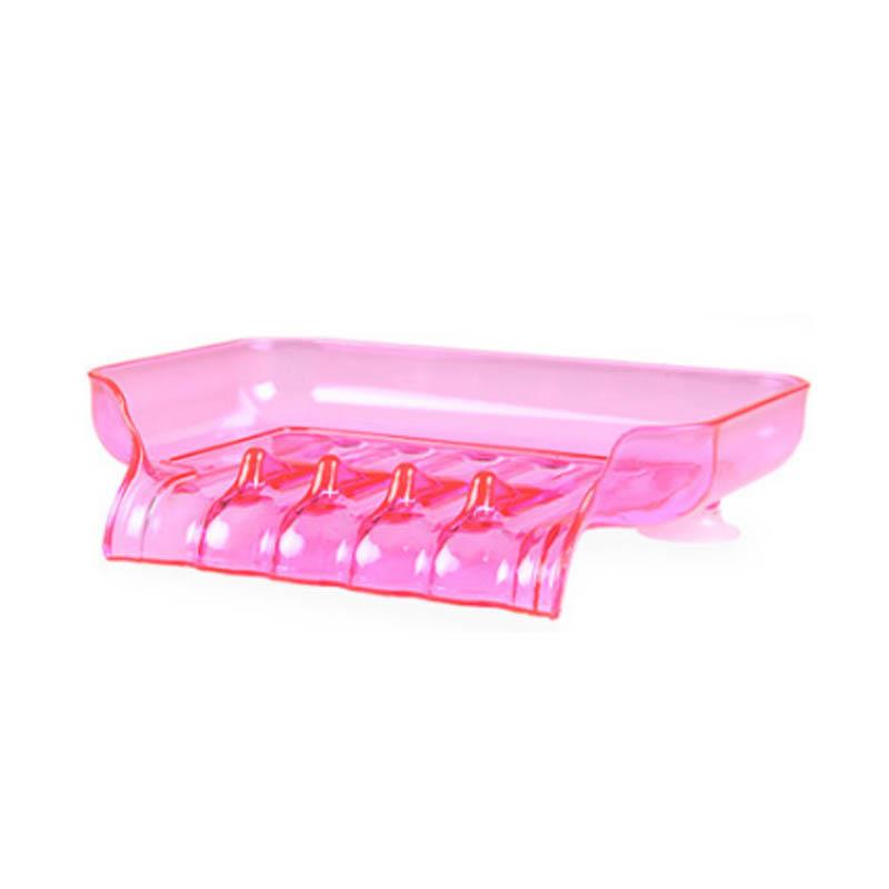 

Waterfall Shape Colorful Shower Soap Dish Bathroom Accessories Tray Drain Holder Soap Case Candy Color Soap Box