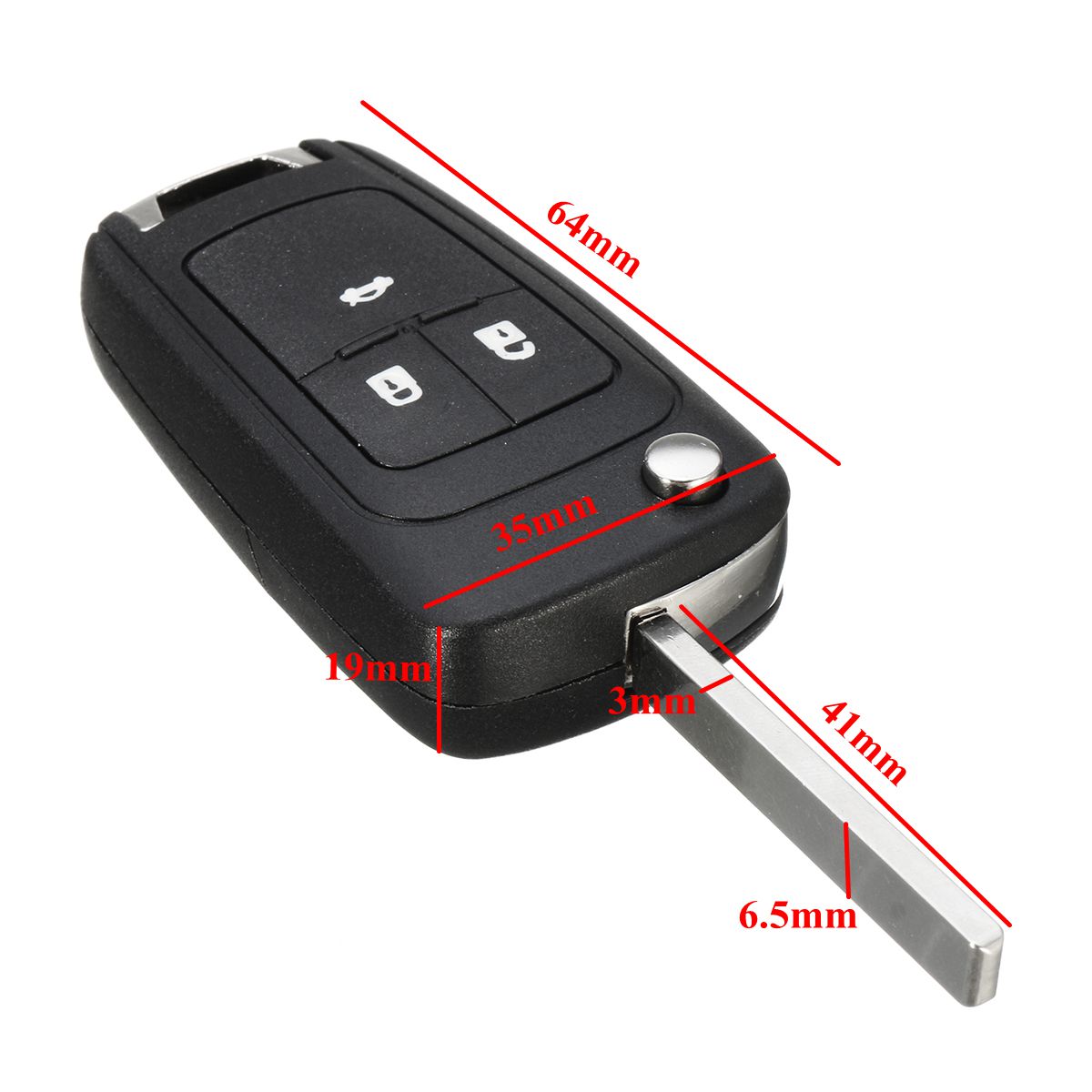 Car remote key 315mhz id46 fob 3 button uncut for