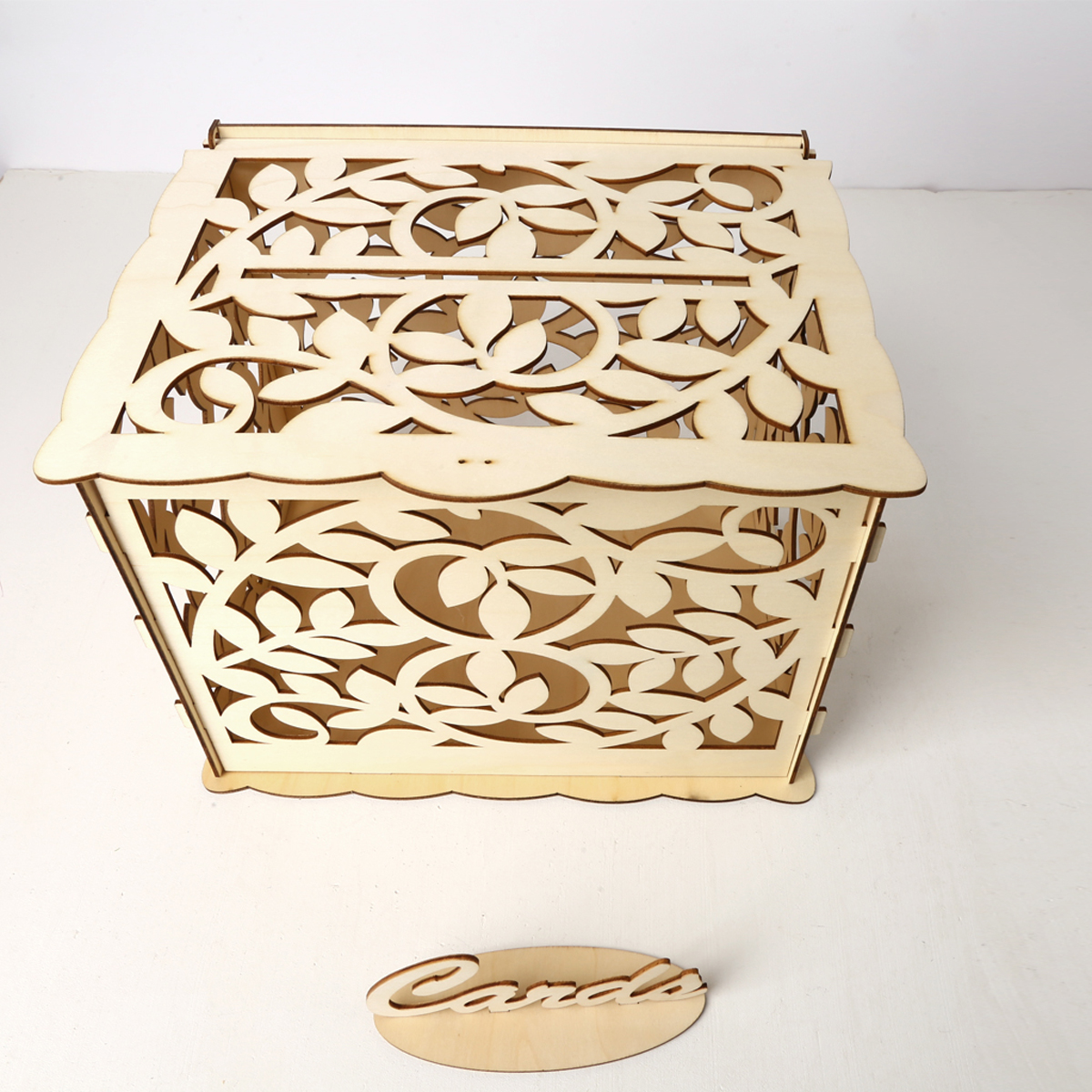 

Wedding Card Box With Lock DIY Money Wooden Gift Leaf Boxes For Birthday Party