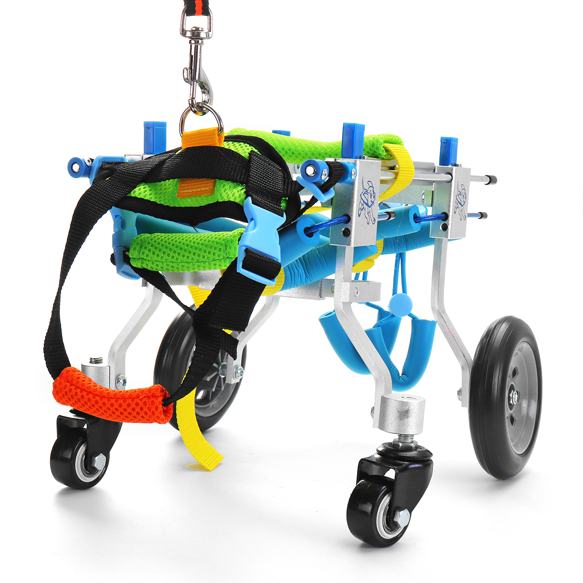 

Pet Собака Инвалидная коляска с 4 колесами для задних ног с ограниченными возможностями Алюминий XXS Модель С поправкой на вес животного 1-3 кг