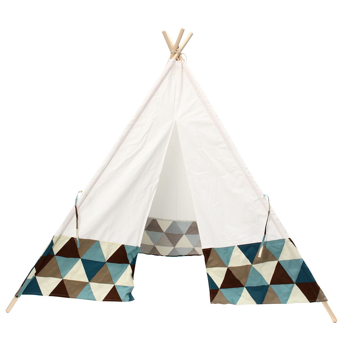 

Portable Kids Play Tent Cotton Canvas Playhouse Children Sleeping Playing Teepee Indoor