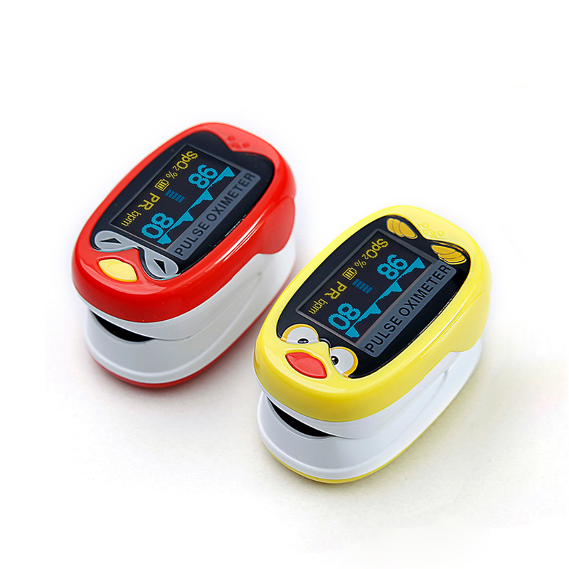 

LED Child Kids Infant Finger Pulse Oximeter Medical Pediatric Portable SpO2 Blood Oxygen Monitor for 1-12 Years Old with Rechargeable Battery