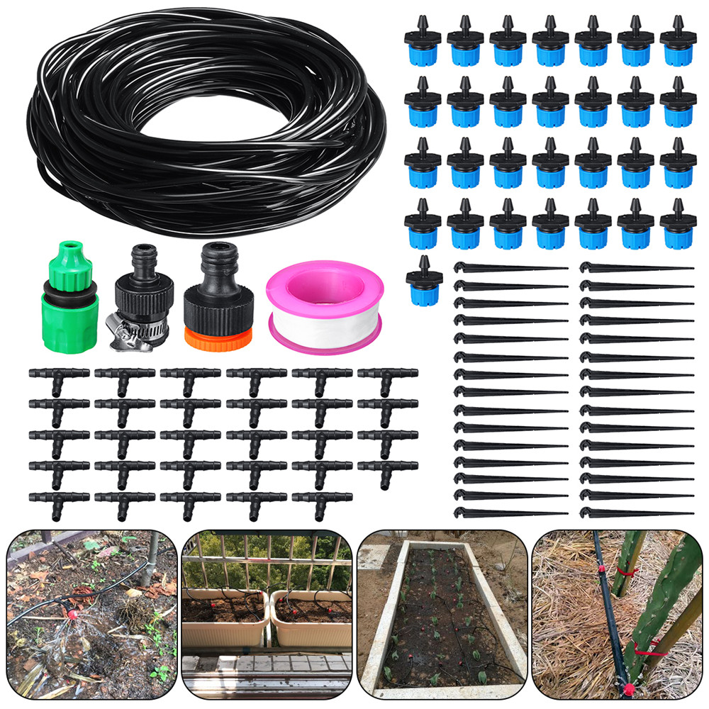 

94Pcs 25 Meters DIY Plant Self Watering Micro Drip Irrigation System Garden Hose