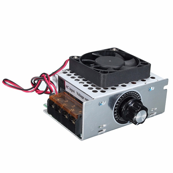 

AC 220V 4000W SCR Electric Voltage Regulator Dimmer Temperature Motor Speed Controller With Fan