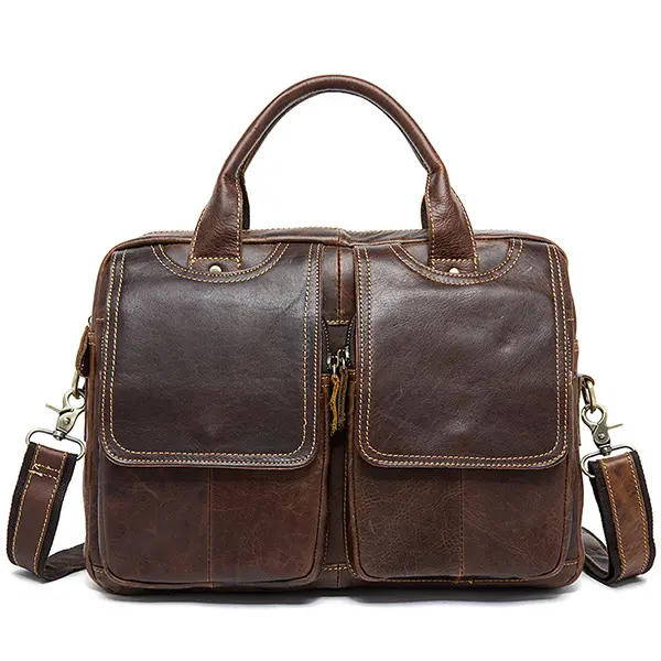 Genuine Leather Vintage 14 Inches Laptop Bag