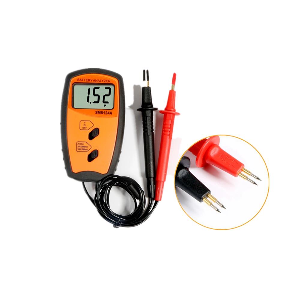 

SM8124A Battery Resistance Voltmeter Internal Impedance Meter LCD Rechargeable Battery Impedance internal resistance Tester