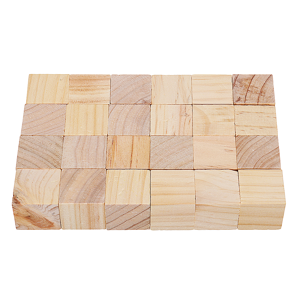 3cm 4cm Pine Wood Square Block Natural Soild Wooden Cube Crafts DIY Puzzle Making Woodworking 15