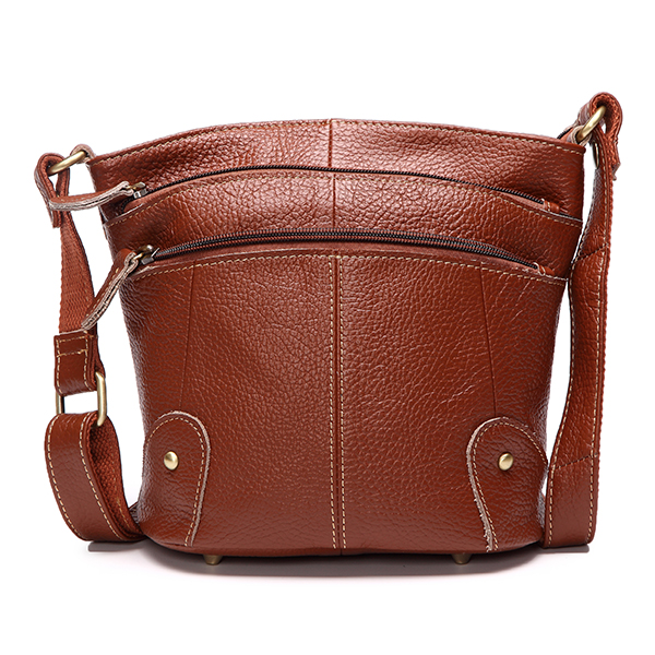 

Women Genuine Leather Bucket Bag Tribal Shoulder Bag Satchel Handbag