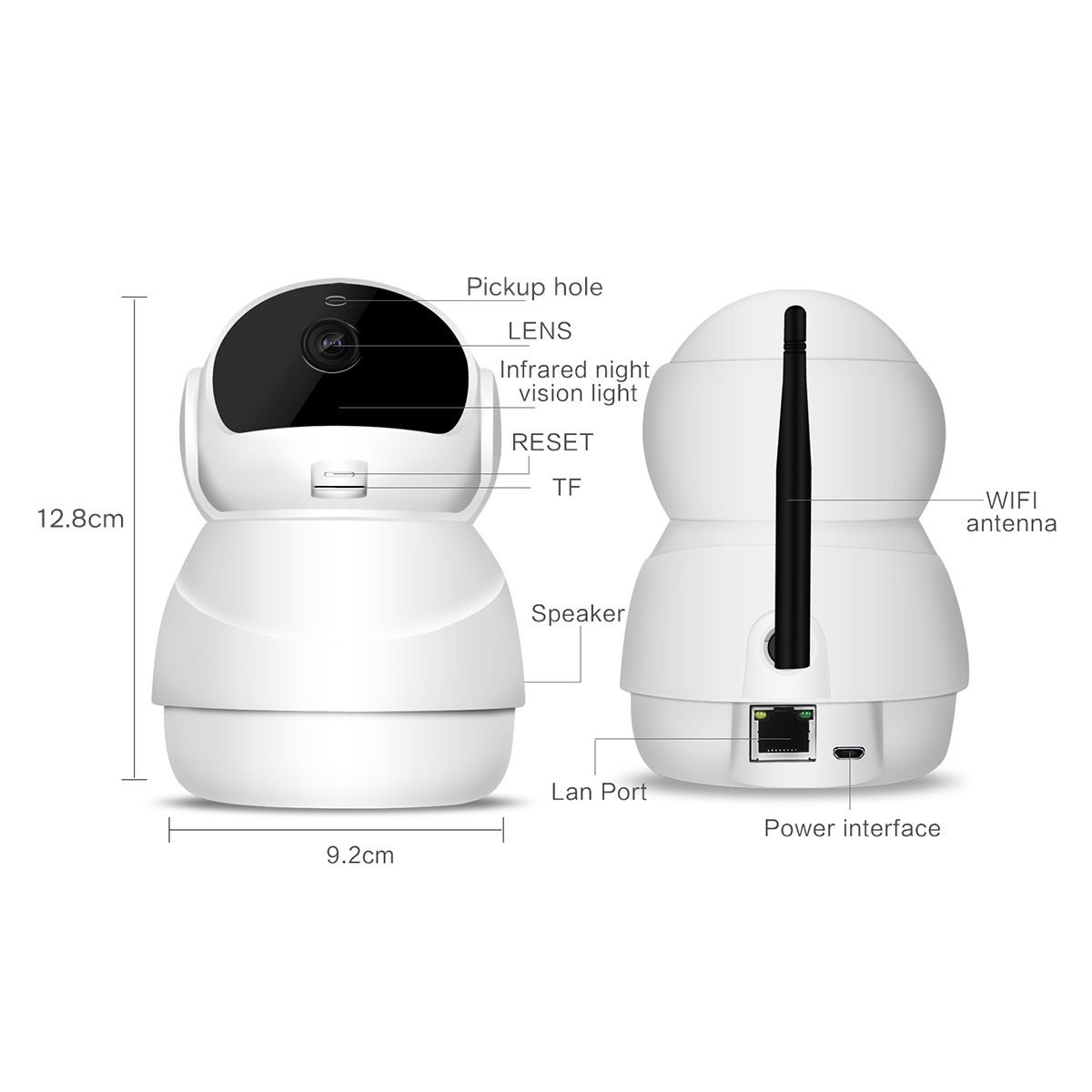 Bakeey 1080P 360 Degree Smart WIFI IP Camera Support Two-way Audio PIR Motion Sensor 4 x Zoom TF Card Storage Baby Monitor 11