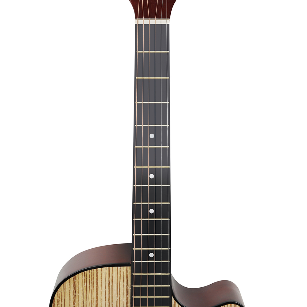 IRIN 38 Inch 38A Cutaway Zebra Pattern Red Acoustic Ballad Guitar for Beginner Adult Ballad Guitar 7
