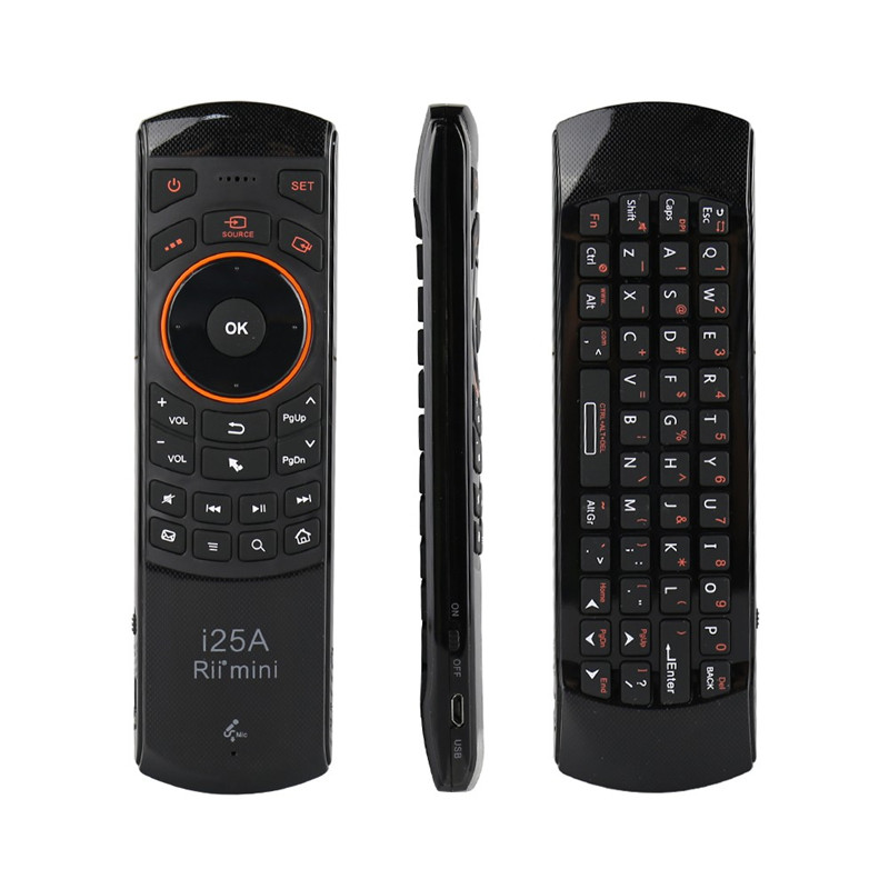 

RII i25A K25A 2.4Ghz Wireless Air Mouse Keyboard Infrared Remote Control Audio Chat Learning For Projector PC
