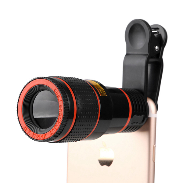 

Универсальный Clip-on 12x Оптический зум HD Телескоп камера Объектив Для iPhone X 8 Plus OnePlus 5 Таблетка
