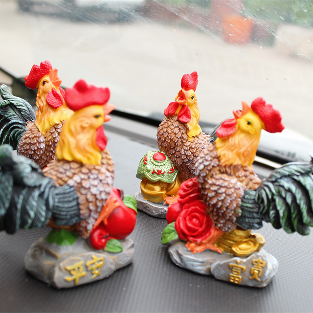 

New Shelves Na Caishun Auspicious Chicken Resin Ornaments Creative Home Decoration Craft Study Gift