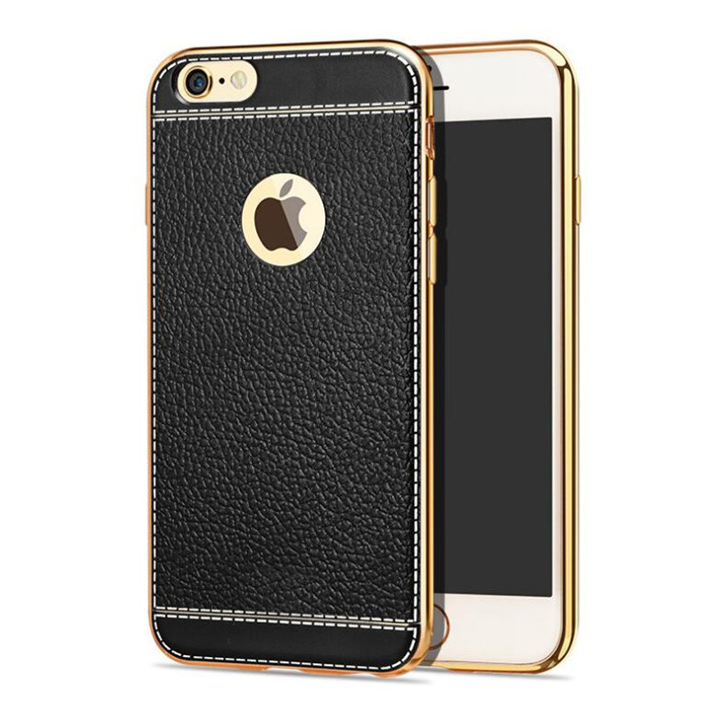 

Bakeey™ Litchi Grain Plating TPU Silicone Ultra Thin Shockproof Cover Case for iPhone 6&6s 4.7 Inch