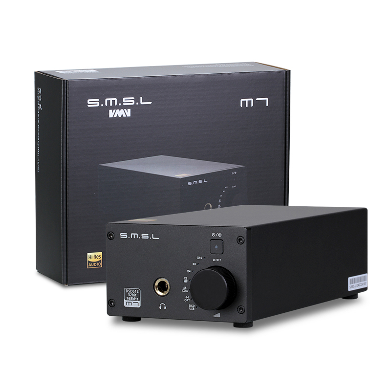

SMSL M7 AK4452x2 32Bit/768KHz DSD512 Hifi Audio USB DAC with Amplifier XMOS LM4562 TPA6120A2 Headphone Output